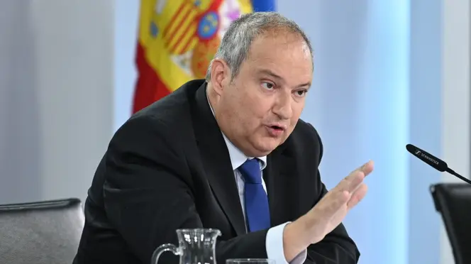 Jordi Hereu, ministro de Industria, en una rueda de prensa.