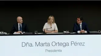 La presidenta de Inditex, Marta Ortega, en la Junta de Accionistas de 2024.