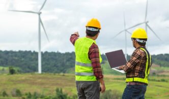 Trabajadores de energía eólica