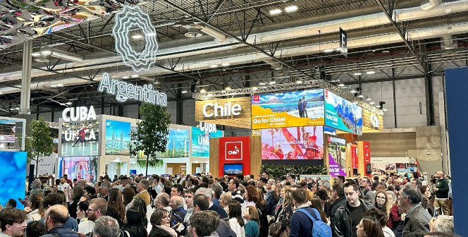 Visitantes durante la celebración de Fitur