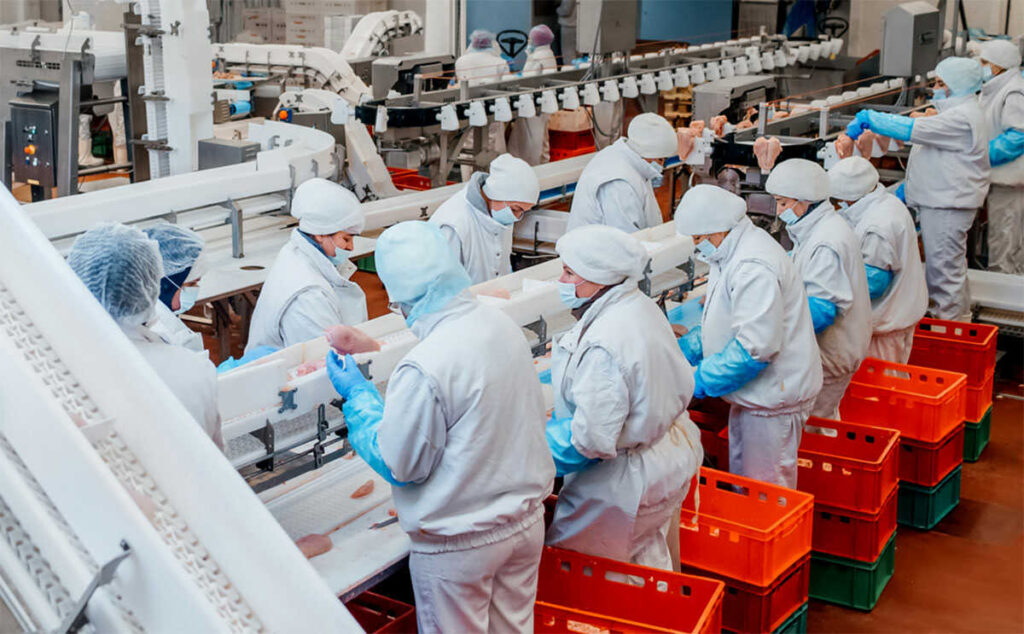 Operarios trabajando en una fábrica