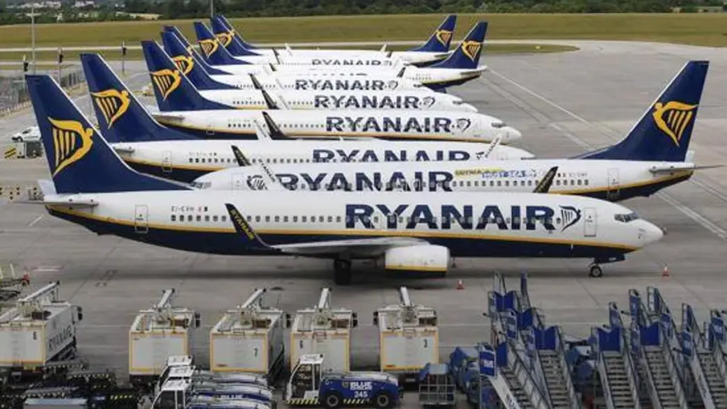 Aviones de Ryanair en un aeropuerto español