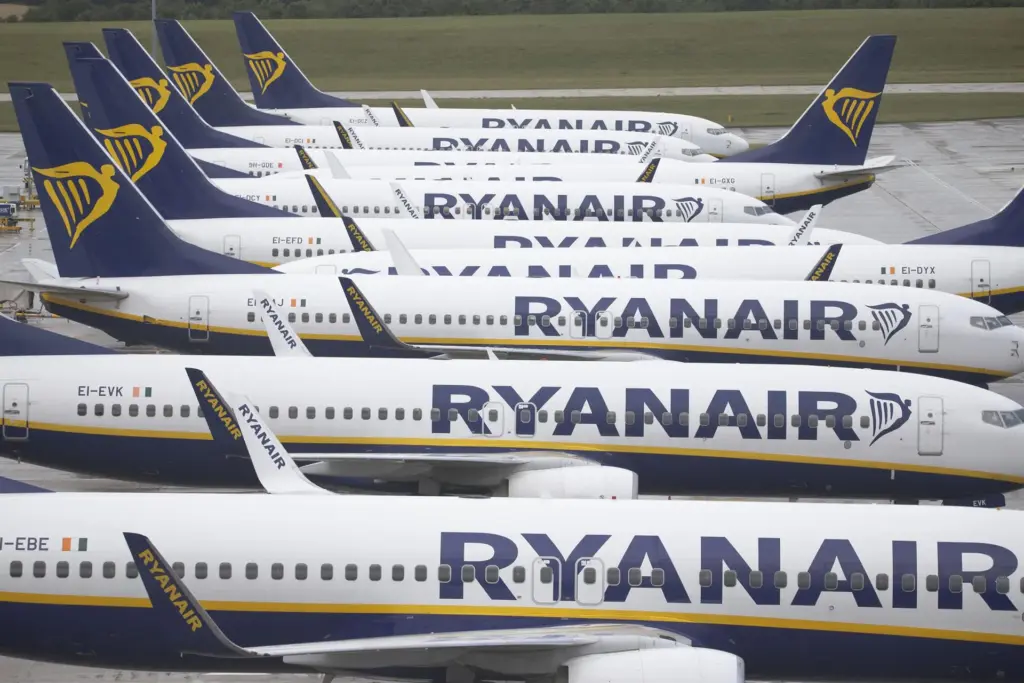 Aviones de Ryanair en un aeropuerto español