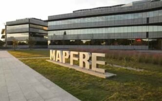 Logo de Mapfre en su sede de Majadahonda