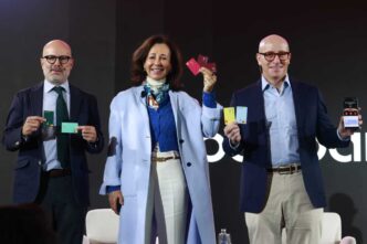 Ana Botín durante la presentación en México
