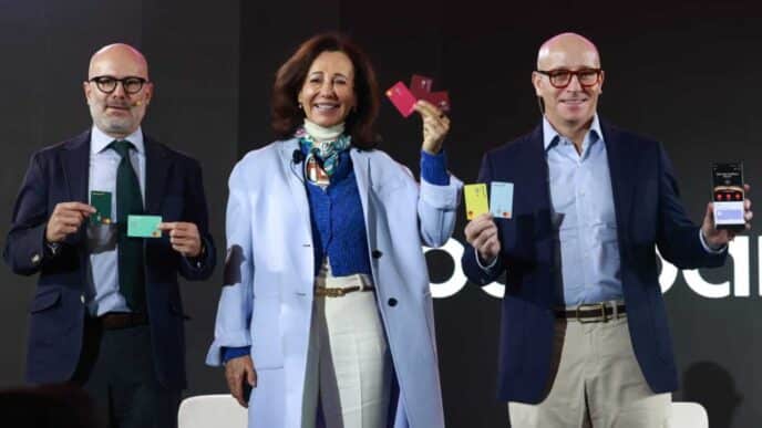 Ana Botín durante la presentación en México