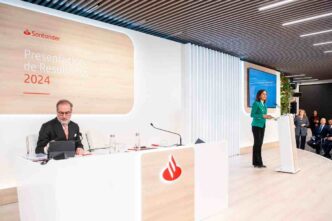 Ana Botín durante la presentación de resultados
