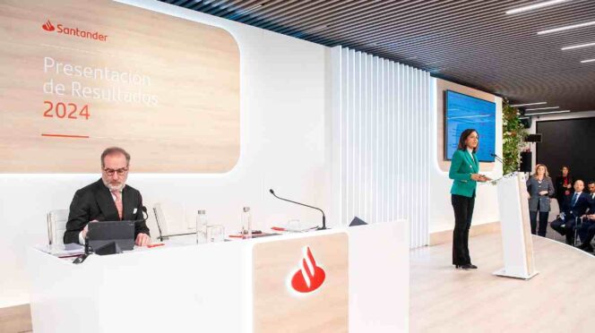 Ana Botín durante la presentación de resultados