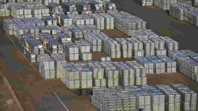 Lingotes de aluminio para ser exportados