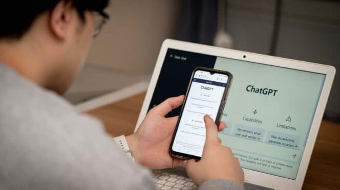 Usuario utilizando ChatGPT