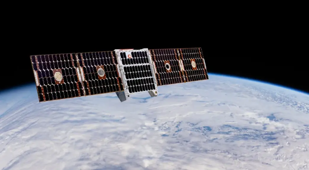 Representación del satélite de prueba.