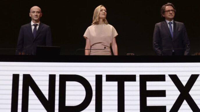 Marta Ortega al frente de la presentación de resultados