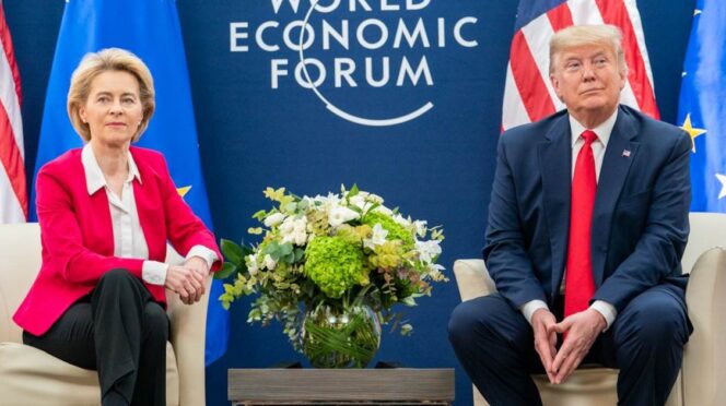 Ursula von der Leyen y Donald Trump en una imagen de archivo