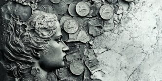Imagen figurativa de la diosa de la guerra con divisas