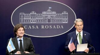 Imagen del encuentro entre Milei y Bessent