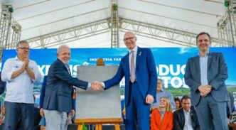 Lula da Silva, presidente de Brasil, y Lars Fruergaard Jorgensen, presidente de Novo Nordisk