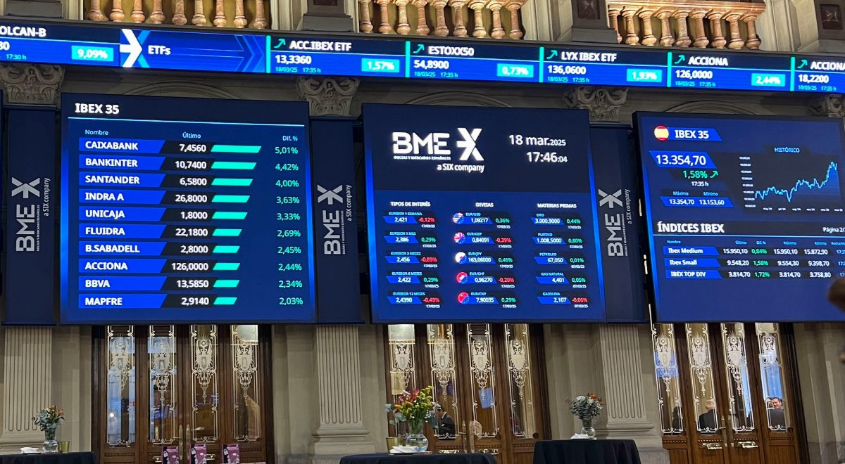 Interior de la Bolsa de Madrid