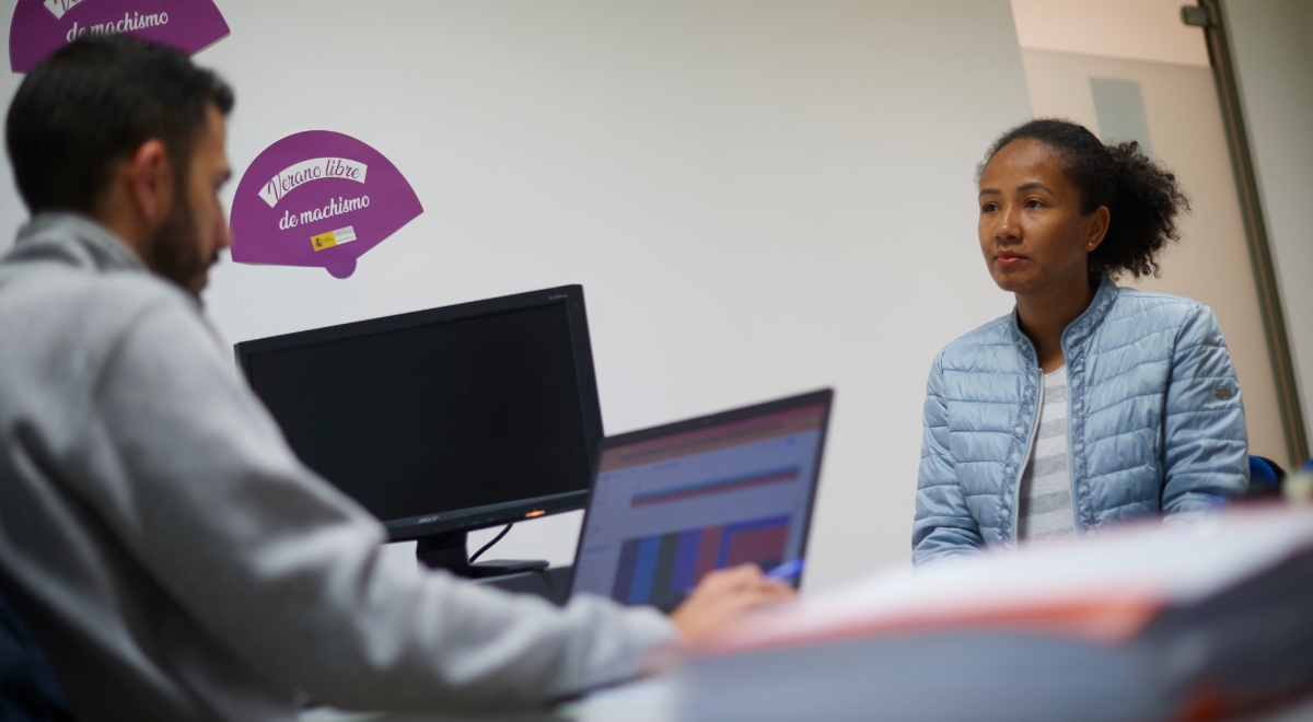 Cita en un servicio de empleo