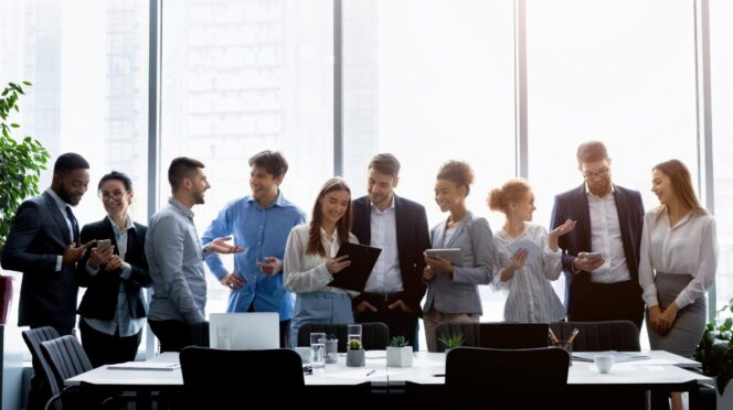 Trabajadores de una empresa