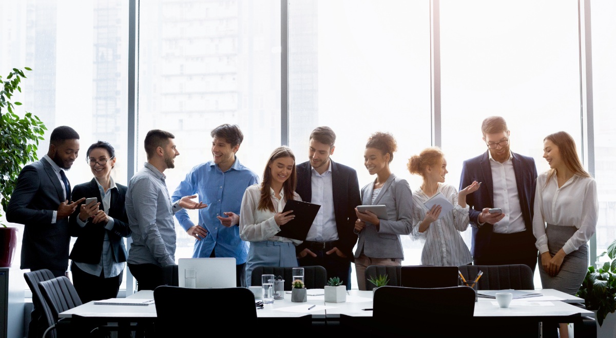 Trabajadores de una empresa