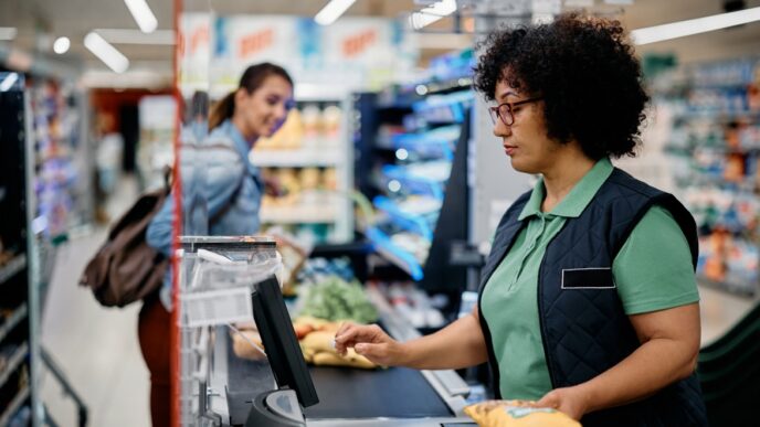Mujer en un supermercado