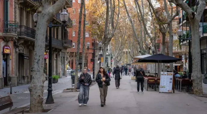 Turismo en la Rambla de Barcelona