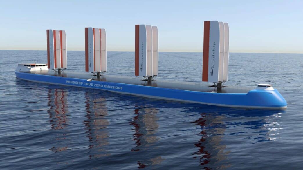 Barco a vela de la startup Windship