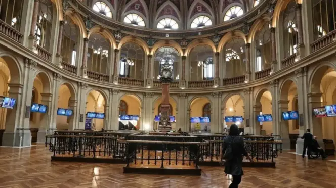 Interior de la bolsa de Madrid