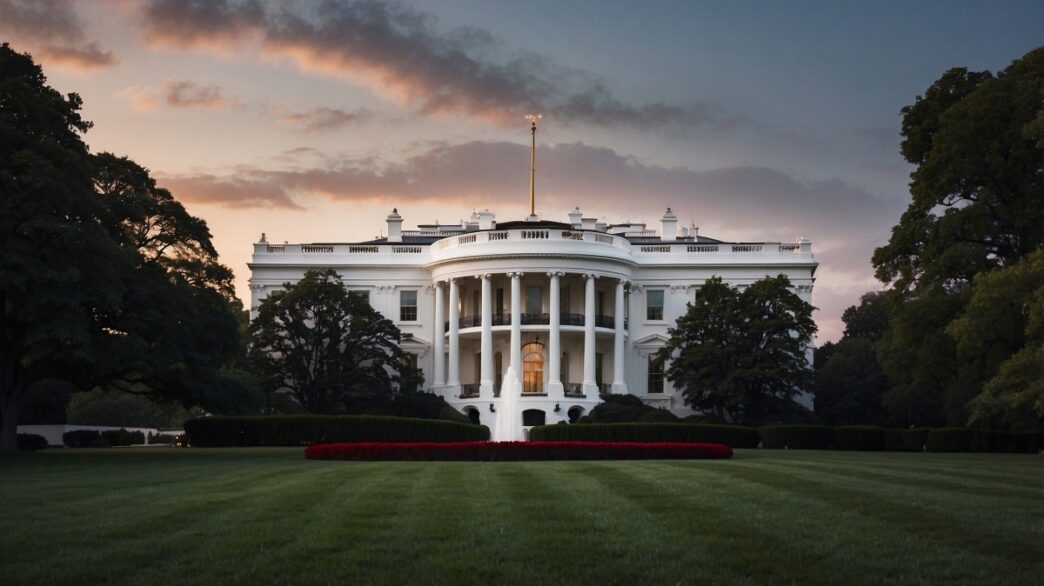 La Casa Blanca al atardecer