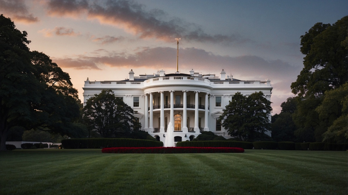 La Casa Blanca al atardecer
