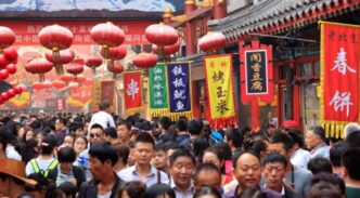 Fotografía de una calle en China