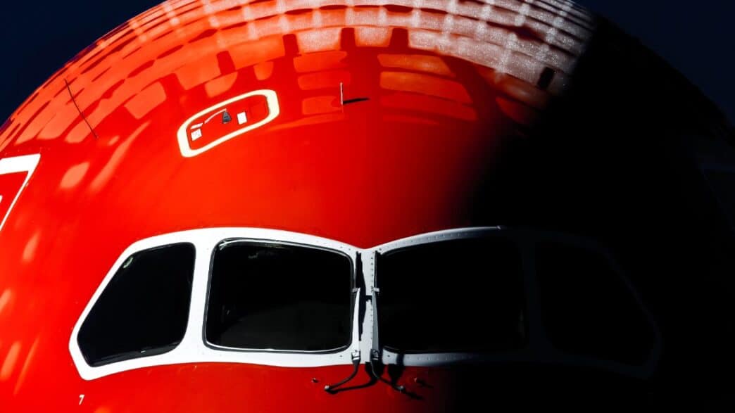 Un Boeing B787 de Norwegian Air Shuttle aparcado