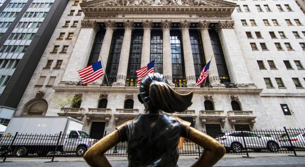 Fachada de la bolsa de Wall Street