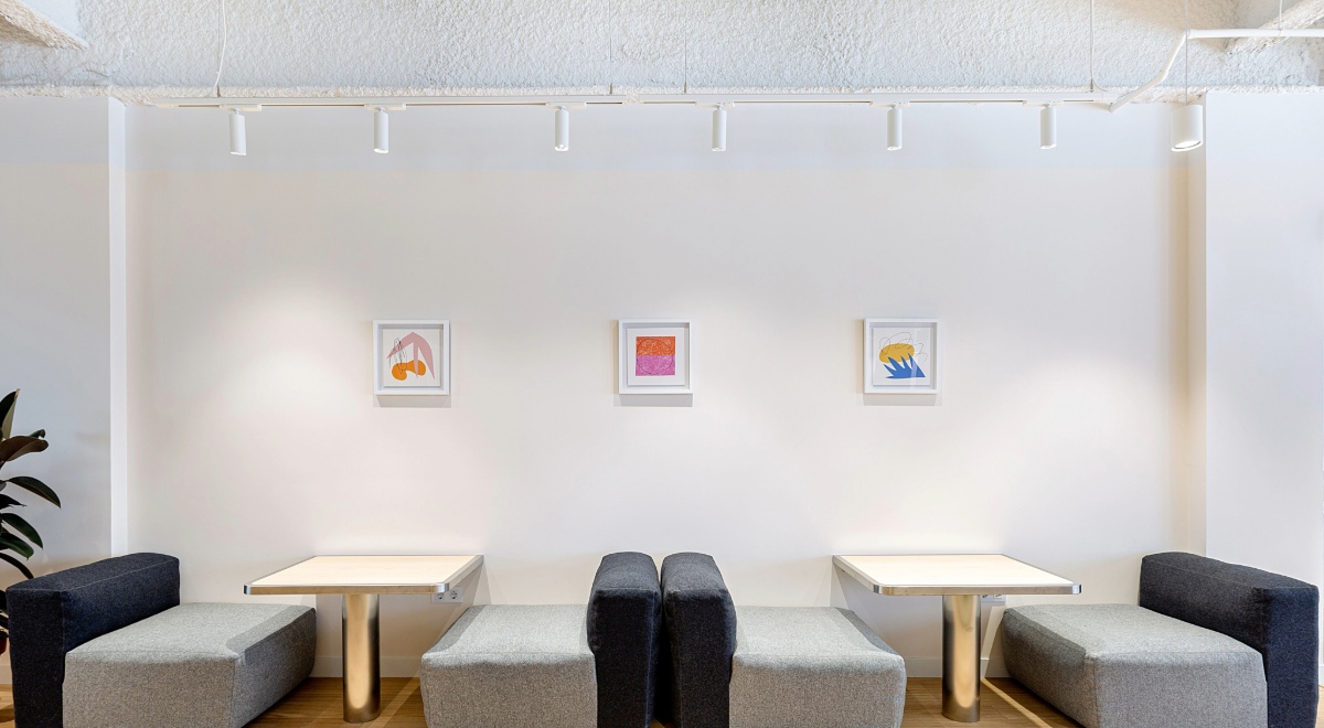 Espacio WeWork en un edificio común de Madrid