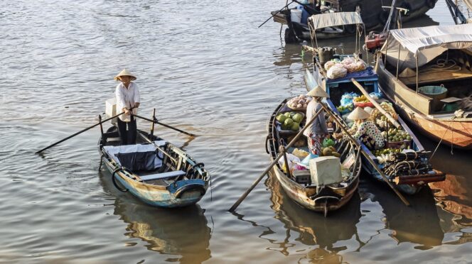 Pescadores asiáticos
