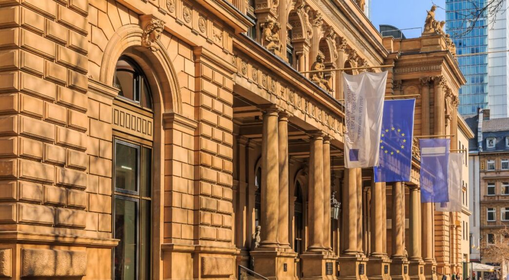 Edificio histórico de la bolsa de valores de Frankfurt