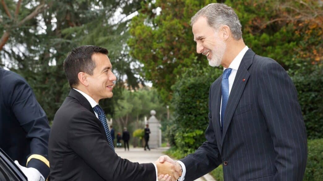 Daniel Noboa durante su última visita a España