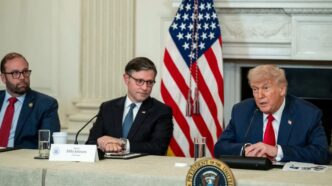 Donald Trump en una reciente reunión