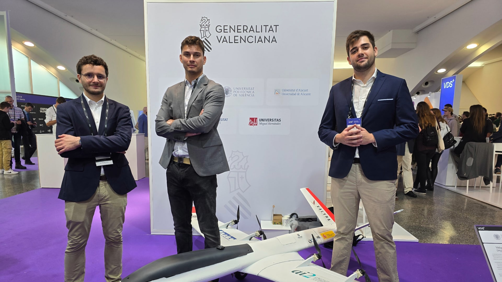 Mario Sepúlveda Sánchez, Joan Albert Such García y José Domingo Cerdán Torres, fundadores de Valyra Aerospace.