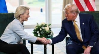Ursula Von der Leyen y Donald Trump