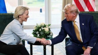 Ursula Von der Leyen y Donald Trump