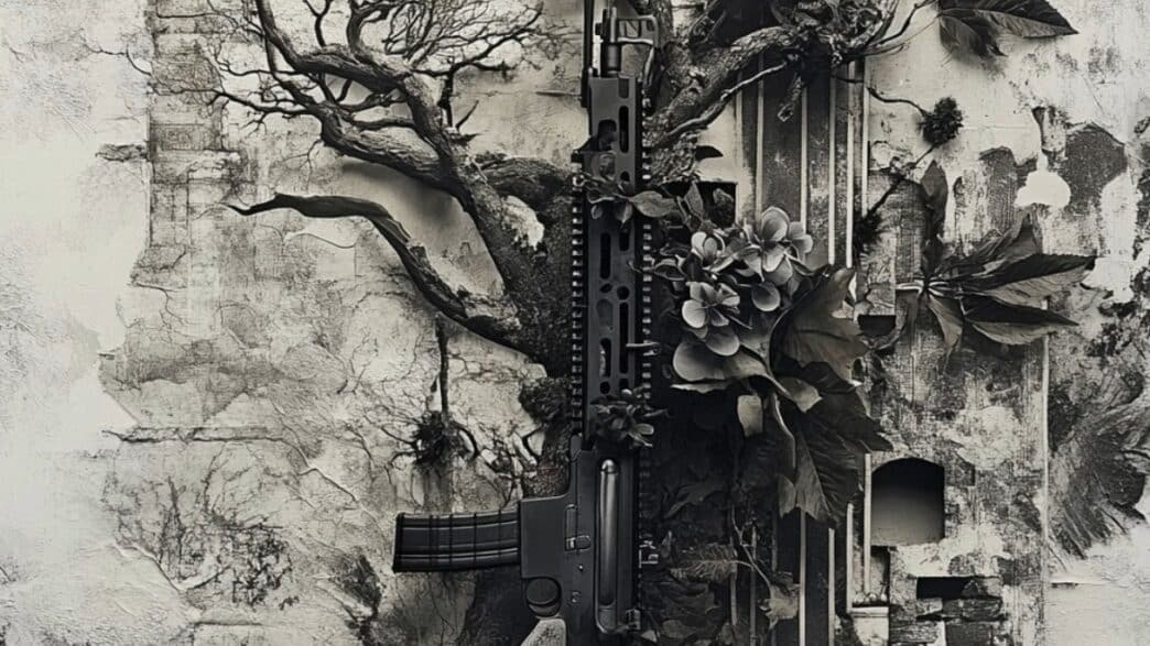 Imagen figurativa de un arma sostenible