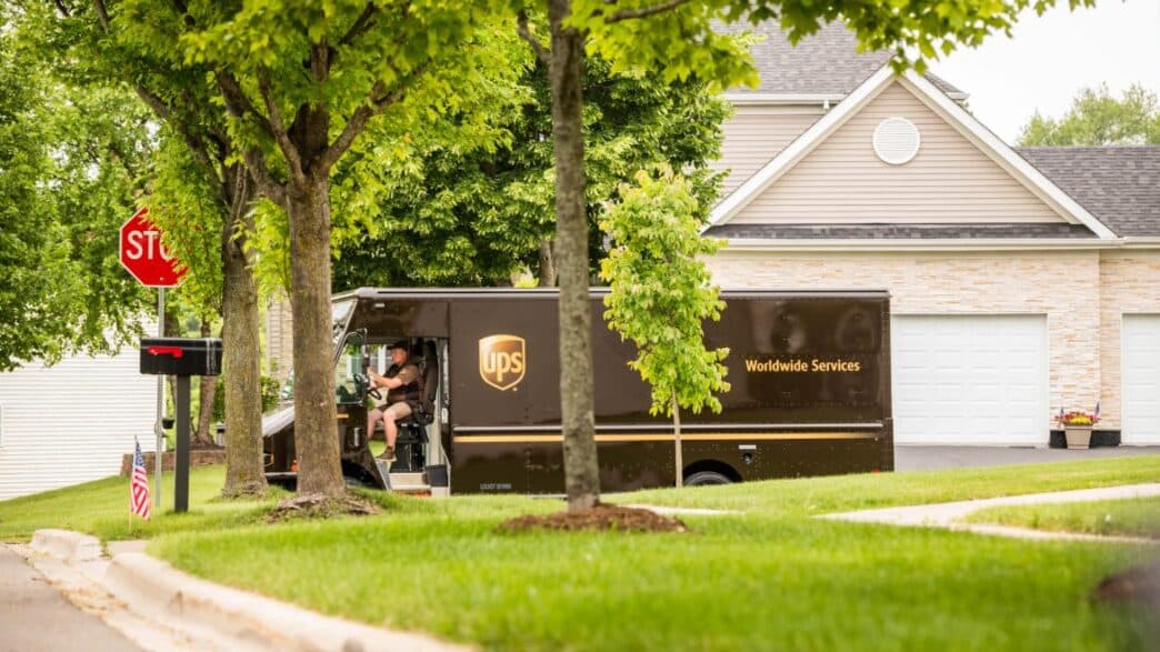 Camión de reparto de UPS