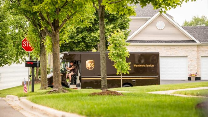 Camión de reparto de UPS