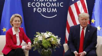 Trump y Von der Leyen durante el pasado Foro de Davos