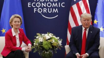 Trump y Von der Leyen durante el pasado Foro de Davos