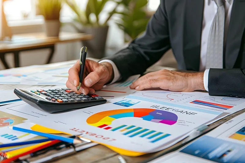 Financiero haciendo cuentas