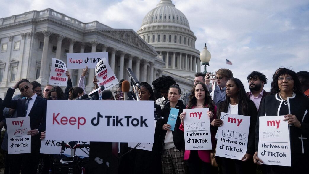Manifestación a favor de TikTok