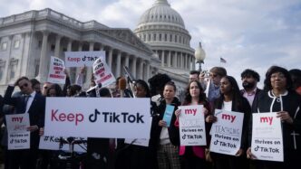 Manifestación a favor de TikTok