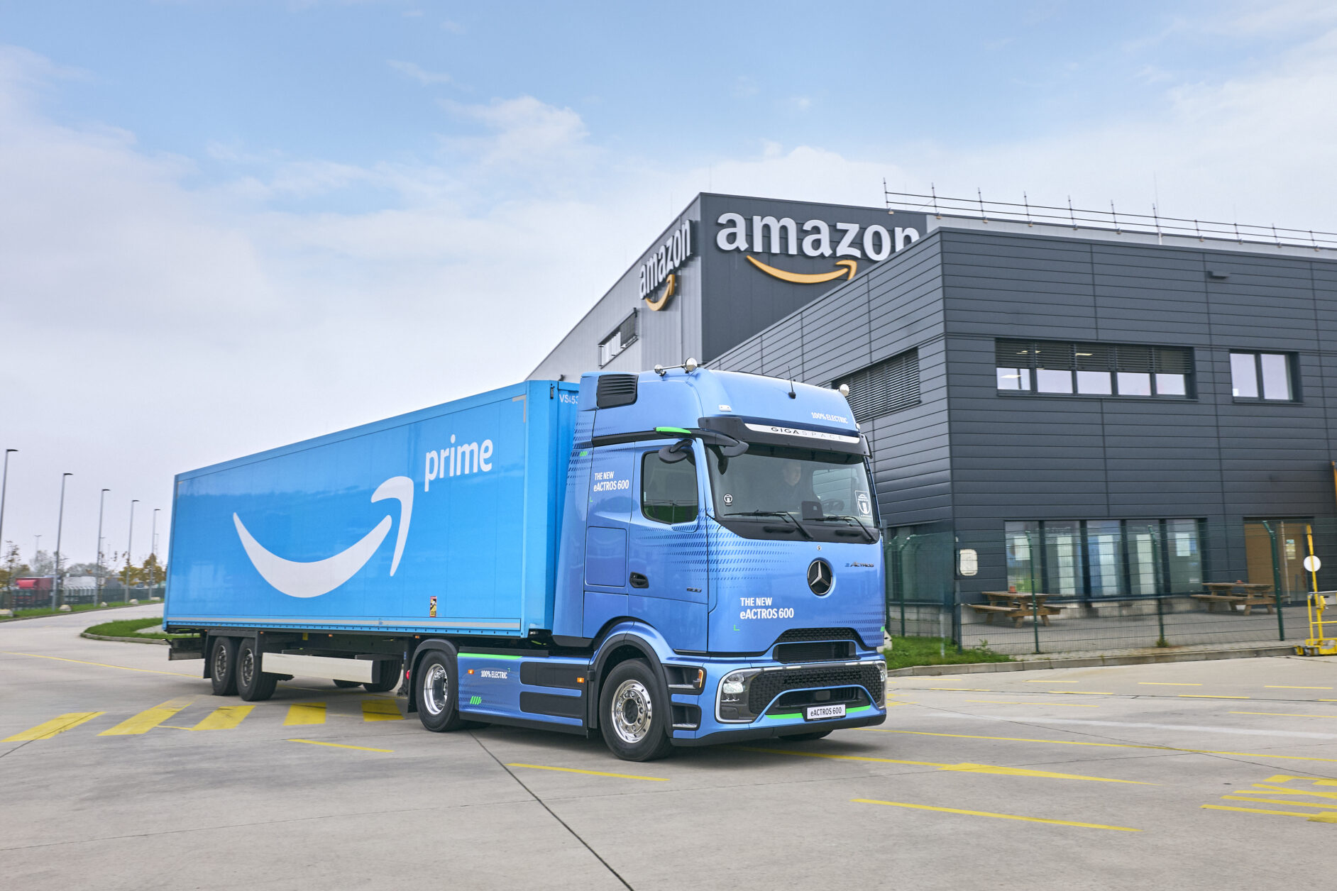 Camión de reparto de Amazon